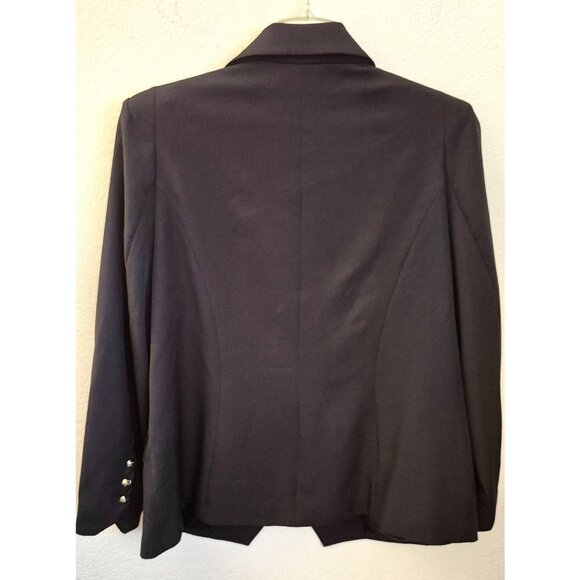 City Chic Black Rock Royalty Double Breasted Gold Tone Buttons Blazer Sz 18 NWT - Picture 5 of 8